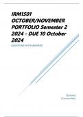 IRM1501 OCTOBER/NOVEMBER PORTFOLIO Semester 2 2024 - DUE 10 October 2024