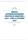 IRM1501 OCTOBER/NOVEMBER PORTFOLIO Semester 2 2024 - DUE 10 October 2024