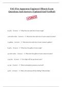 FAE (Fire Apparatus Engineer) Illinois Exam Questions And Answers (Updated And Verified)