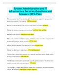 System Administration and IT Infrastructure Services Questions and Answers 100% Pass