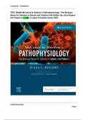 TEST BANK McCance & Huether’s Pathophysiology: The Biologic Basis for Disease in Adults and Children 9th Edition By Julia Rogers All Chapters (1 - 49) || Latest Complete Guide 2024