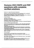 Humana 2023 MAPD and PDP questions with complete verified solutions.