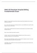 RHB 102 Resolute Hospital Billing Fundamentals Exam