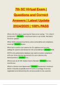 7th SC Virtual Exam | Questions and Correct Answers | Latest Update 2024/2025 | 100% PASS