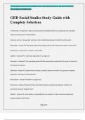 GED Social Studies Study Guide with Complete Solutions