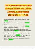 PJM Transmission Exam Study Guide | Questions and Correct Answers | Latest Update 2024/2025 | 100% PASS