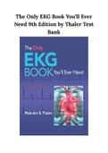 The Only EKG Book You’ll Ever Need 9th Edition by Thaler Test Bank