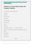 LEED GA v4 Exam Study Guide with Complete Solutions