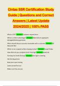 Cintas SSR Certification Study Guide | Questions and Correct Answers | Latest Update 2024/2025 | 100% PASS