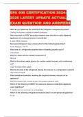 EPA 608 CERTIFICATION 2024-2025 LATEST UPDATE ACTUAL EXAM QUESTION AND ANSWERS