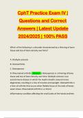 CphT Practice Exam IV | Questions and Correct Answers | Latest Update 2024/2025 | 100% PASS