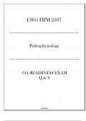 (C805) HIM 2507 Pathophysiology - OA Readiness Exam Q & S 2024.