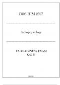 (C805) HIM 2507 Pathophysiology - FA Readiness Exam Q & S 2024.