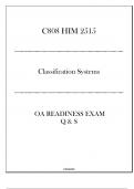 (C808) HIM 2515 Classification Systems - OA Readiness Exam Q & S 2024.