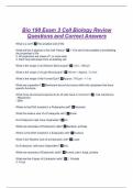 KSU Bio 198 Exam 6 Practice Questions and Correct Answers