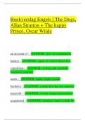 Boekverslag Engels | The Dogs, Allan Stratton + The happy Prince, Oscar Wilde