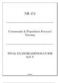 (Regis) NR 472 Community & Population Focused Nursing - Final Exam Readiness Guide 2024.