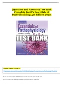 (Question and Answers) Test bank Complete Porth's Essentials of Pathophysiology 5th Edition 2022.