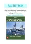 Essential Statistics in Business and Economics 3rd Edition Doane Test Bank