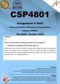 CSP4801 Assignment 6 (COMPLETE ANSWERS) 2024 