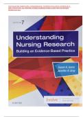 TEST BANK FOR UNDERSTANDING NURSING RESEARCH, 7TH EDITION, SUSAN GROVE, JENNIFER GRAY, ISBN 9780323532051 ALL CHAPTER COVERED COMPLETE GUIDE LATEST UPDATE  REVISED EDITION 2024-2025