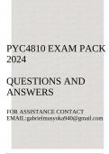 PYC4810 Exam pack 2024