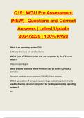 C191 WGU Pre Assessment (NEW) | Questions and Correct Answers | Latest Update 2024/2025 | 100% PASS