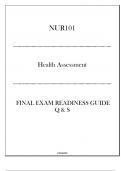 (Fortis) NUR101 Health Assessment - Final Exam Readiness Guide 2024