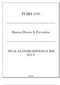 (WU) PUBH 3100 Human Disease & Prevention - Final Exam Readiness Guide 2024.