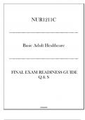 (Keiser) NUR1211C Basic Adult Healthcare - Final Exam Readiness Guide 2024