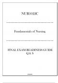 (Keiser) NUR1022C Fundamentals of Nursing - Final Exam Readiness Guide 2024