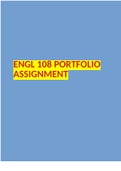 ENGL 108 PORTFOLIO ASSIGNMENT