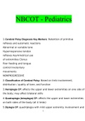 NBCOT - Pediatrics. questions and answers Latest 20232024 (verified answers)