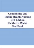 COMMUNITY AND PUBLIC HEALTH NURSING 3RD EDITION BY DEMARCO WALSH TEST BANK