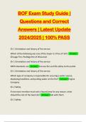 BOF Exam Study Guide | Questions and Correct Answers | Latest Update 2024/2025 | 100% PASS