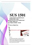 sus1501 Assignment 8 ( Portfolio) semester 2 2024  due date 15 october 2024 Time 08:am uniques code 722226 (complete questions and answers) distinction guaranteed