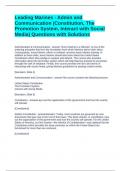 Leading Marines - Admin and Communication (Constitution, The Promotion System, Interact with Social Media) Questions with Solutions