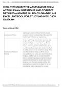 WGU C909 OBJECTIVE ASSESSMENT EXAM ACTUAL EXAM 300 QUESTIONS AND CORRECT DETAILED ANSWERS |ALREADY GRADED A+|| EXCELLENT TOOL FOR STUDYING WGU C909 OA EXAM