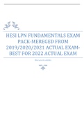 HESI LPN FUNDAMENTALS EXAM  PACK-MEREGED FROM  2019/2020/2021 ACTUAL EXAMBEST FOR 2022 ACTUAL EXAM