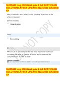 NURS602 nsg 4028 final quiz & AS BEST EXAM SOLUTION LATEST UPDATE 2022/2023 GRADED A+