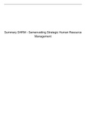  Samenvatting Strategic Human Resource Managemen, samenvatting strategic human resource management a balanced approach, curriculum, definition, samenvatting strategic human resource management framework