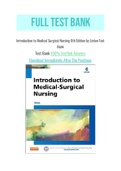 Introduction to Medical Surgical Nursing 6th Edition by Linton Test Bank