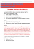  NURS 618 saunders MedSurg Respiratory revised  2019 Questions and correct answers graded A+