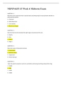 NRNP 6635-15 Week 6 Midterm Exam/ NRNP 6635 Psychopathology And Diagnostic Reasoning All questions correctly answered (Walden University)