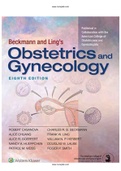 Beckmann and Ling’s Obstetrics and Gynecology 8th Edition Casanova Test Bank