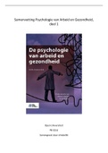 Complete en verzorgde samenvatting van deel 1 van De Psychologie van Arbeid en Gezondheid, PB0214