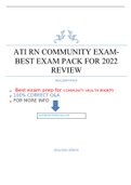 ATI RN COMMUNITY EXAM-BEST EXAM PACK FOR 2022 REVIEW