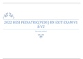 2022 HESI PEDIATRIC(PEDS) RN EXIT EXAM:V1  & V2