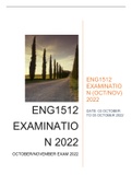 ENG1512 EXAMINATION (OCT/NOV EXAM) 2022