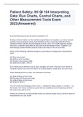 Patient Safety: IHI QI 104 Interpreting Data: Run Charts, Control Charts, and Other Measurement Tools Exam 2022(Answered)
